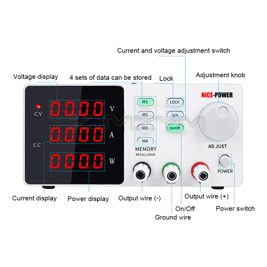 Programowalny zasilacz laborat – High Precision Adjustable Lab Power Supply 120V 3A recenzja i cena